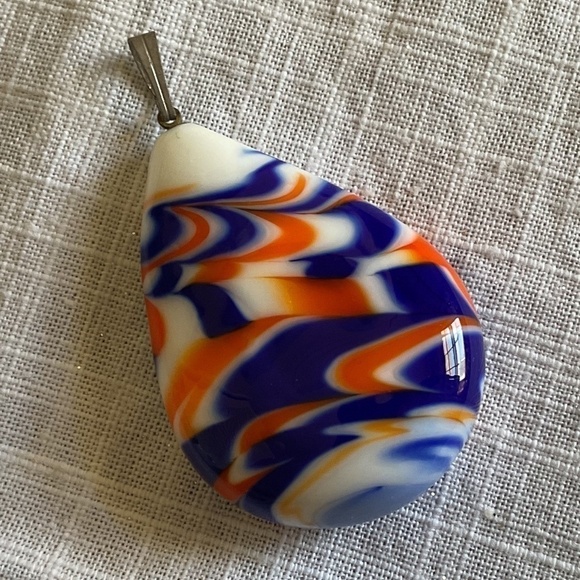Hand Blown Colorful Glass Pendant - Picture 10 of 10